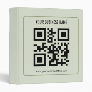 Custom Your QR Code Business Name Template Binder