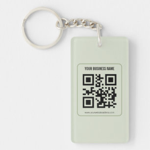 Custom Your QR Code Business Name Template Keychain