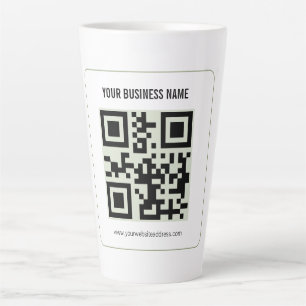 Custom Your QR Code Business Name Template Latte Mug