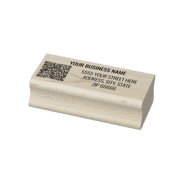 Custom Your QR Code Name Address Rubber Stamp (Stamp)