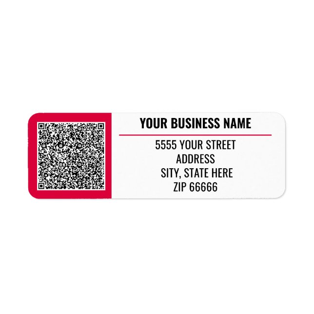 Custom Your QR Code Name Return Address Labels (Front)