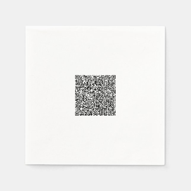 Custom Your QR Code Personalized Napkins Example (Front)