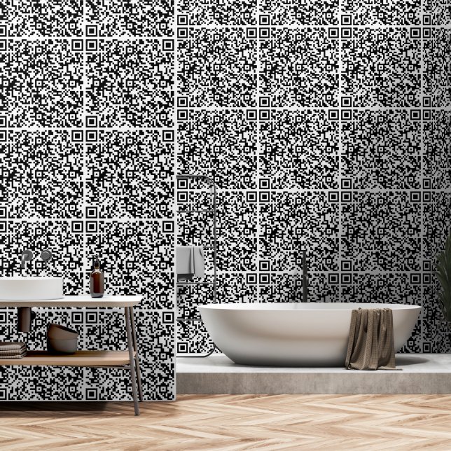 Custom Your QR Code Scan Info Personalized Wallpaper (Bathroom)