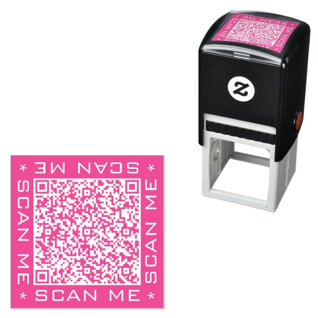 Custom Your QR Code Scan Info Self-inking Stamp (In Situ)