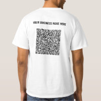 Custom Your QR Code T-Shirt and Business Name Text