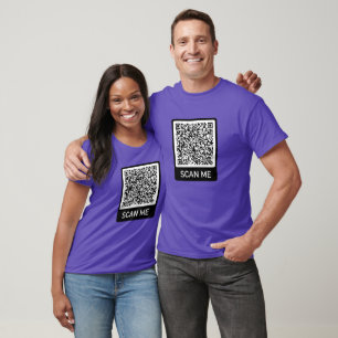 Custom Your QR Code T-Shirt Scan Info Funny Gift