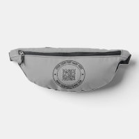 Custom Your QR Code Text Fanny Pack Choose Colours