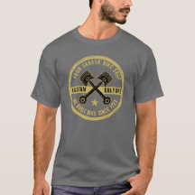 Custom your text Garage Bike shop badges T-Shirt
