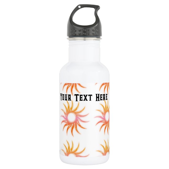 Custom Your Text Here Black Colour Text Drinking 532 Ml Water Bottle (Front)
