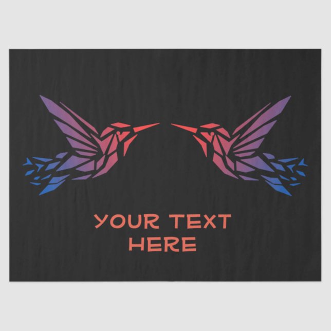 Custom Your Text Here Style 18lb Tissue Paper (Front)