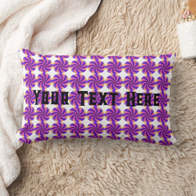 Custom Your Text Here Sweet Candy Image  Lumbar Pillow (Blanket)