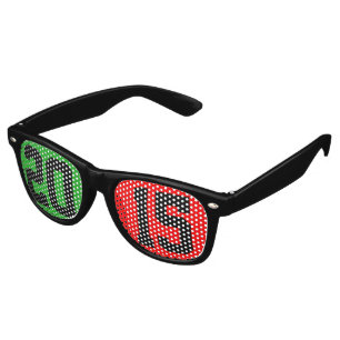 Custom your text, image & background color retro sunglasses