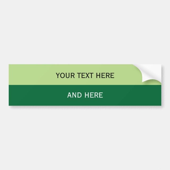 Custom your text, image & background colour bumper sticker (Front)