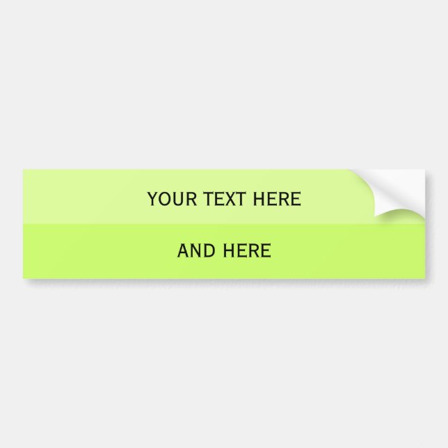 Custom your text, image & background colour bumper sticker (Front)