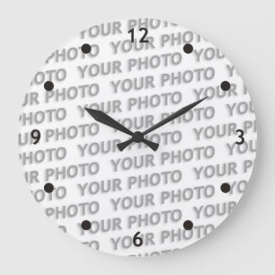 Custom your text, image & background colour large clock