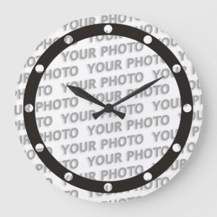 Custom your text, image & background colour large clock