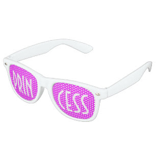 Custom your text, image & background colour retro sunglasses