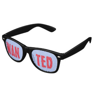 Custom your text, image & background colour retro sunglasses