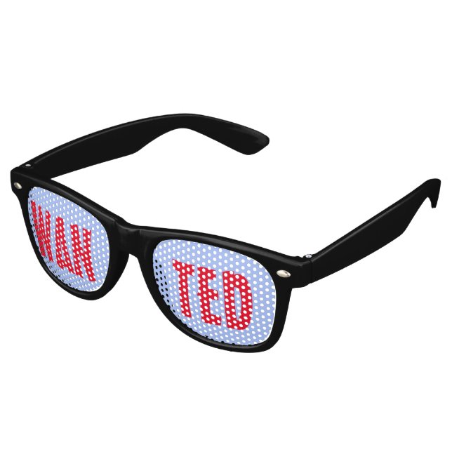 Custom your text, image & background colour retro sunglasses (Angled)