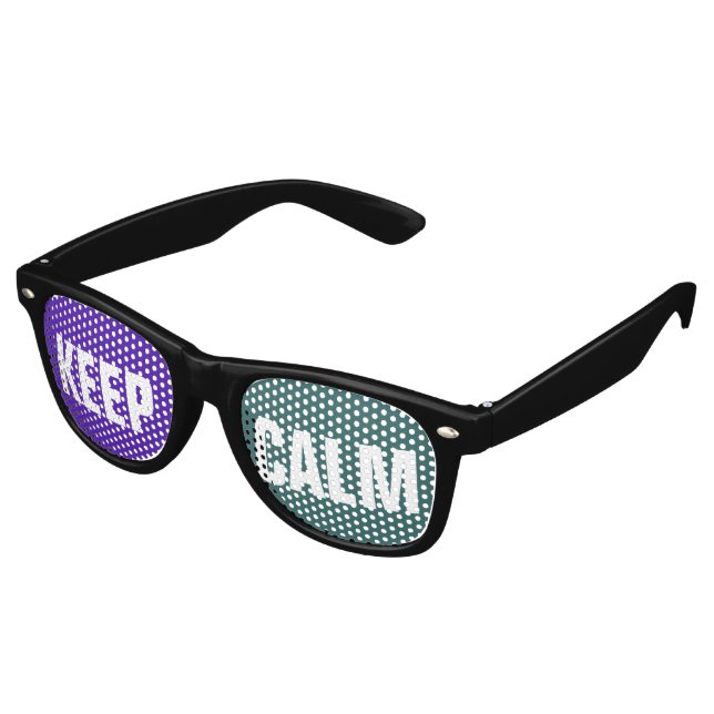 Custom your text, image & background colour retro sunglasses (Angled)