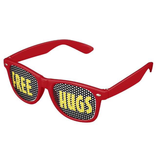 Custom your text, image & background colour retro sunglasses (Angled)