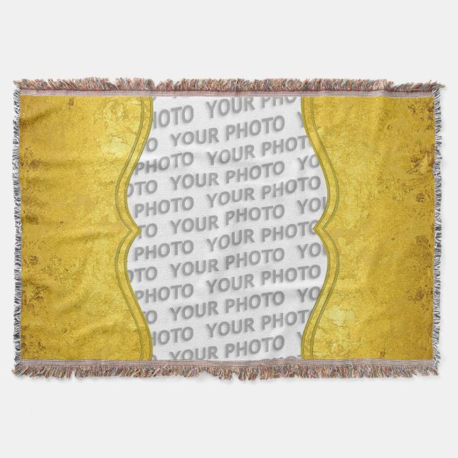 Custom your text, image & background colour throw blanket (Front)