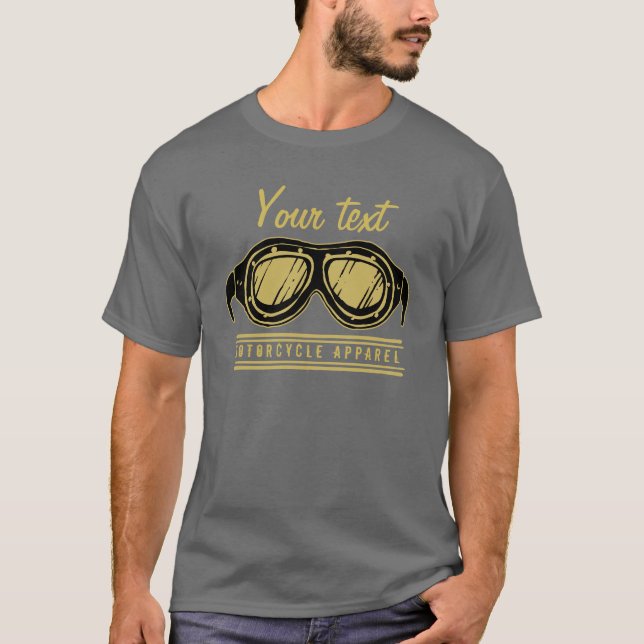 Custom your text Motorcycle Apparel T-Shirt (Front)
