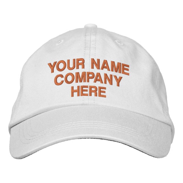 Custom Your Text Name and Colours Embroidered Hat (Front)