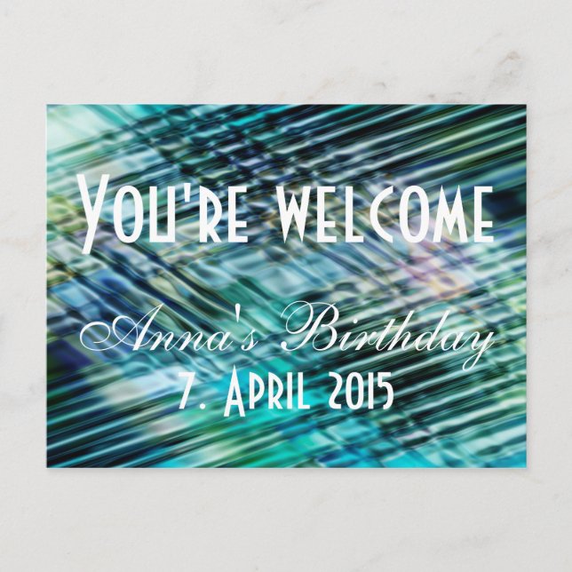 Custom your text, sign, image & background postcard (Front)