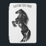 Custom Your Text Upright Black Wild Horse iPad Mini Cover<br><div class="desc">Upright Black Wild Horse - Painting - Customizable - Choose / Add Your Unique Text - Name / Colors / Font / Size / Elements - Image / more - Make Your Special Gift - Resize and move or remove and add elements / text with customization tool ! Painting and...</div>