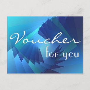 Custom your voucher with text, sign, image & back postcard