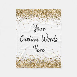 Custom Your Words Here Personalized Name or Quote  Fleece Blanket