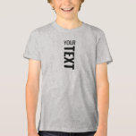 Custom Youth Kids Boys Girls Unisex Athletic Grey<br><div class="desc">Custom Add Your Text Here Template Youth Fashion / Clothing / Tops & T-Shirts / Kids Youth Kids Boys Girls Unisex T-Shirts Online Shop / Youth Athletic Grey Bella Canvas Tri-blend T-Shirt.</div>