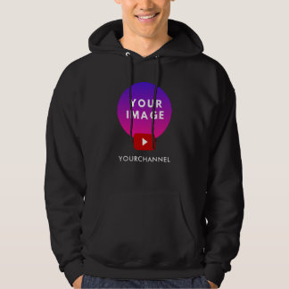 Custom Youtube Channel Name And Image Black Hoodie