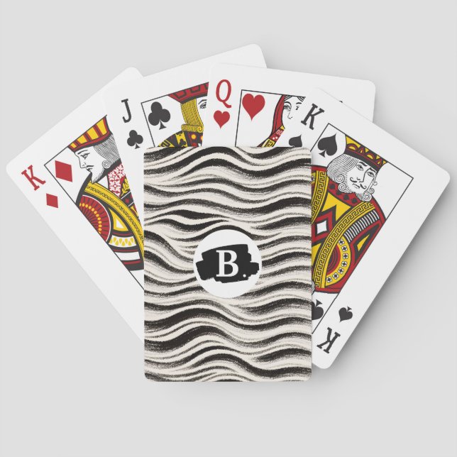 Custom Zebra Stripe Poker Cards (Back)