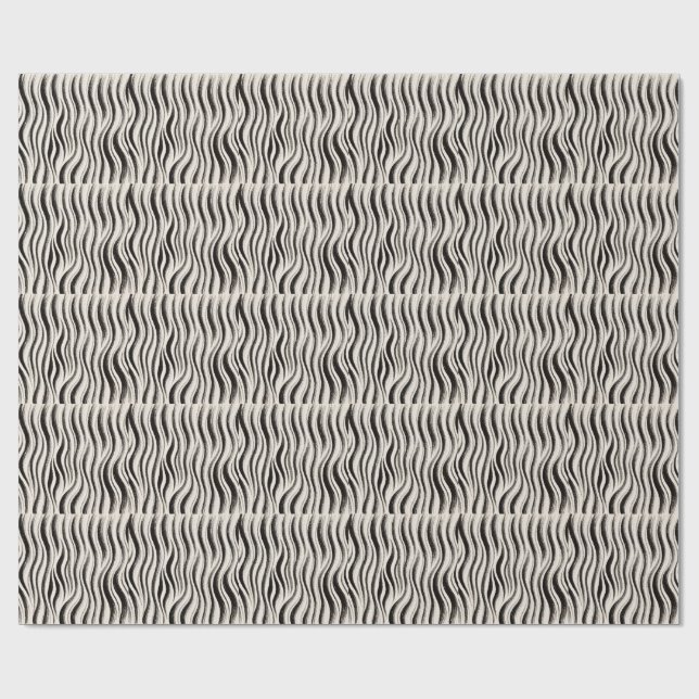 Custom Zebra Stripe Wrapping Paper – Personalized (Flat)