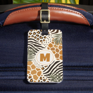 Custom Zeebra Leopard African Animal Skin Pattern Luggage Tag