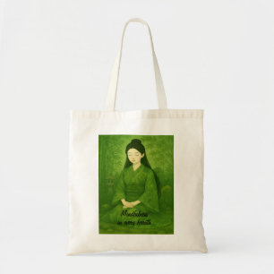 Custom Zen Meditation Whimsical Art Mindfulness   Tote Bag