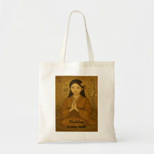 Custom Zen Meditation Whimsical Art Mindfulness Tote Bag
