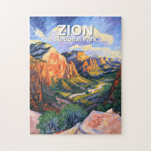 Custom Zion National Park Angels Landing Vibrant Jigsaw Puzzle