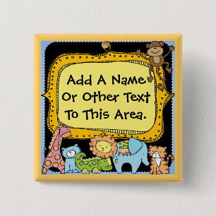 Custom Zoo Animals Button