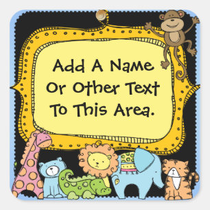 Custom Zoo Animals Elephant Giraffe Lion Stickers