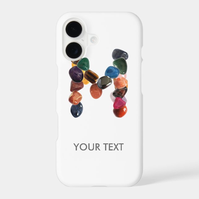 Customable Gemstone Initial "M" (Back)