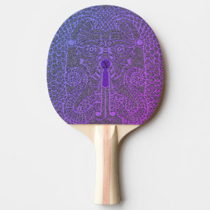 CustomAbstract Dragon Ping Pong Paddle lilac/black