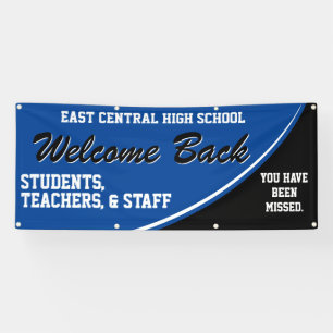 Custome Blue Welcome Back to School Banner