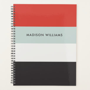 Custome Colorblock Horizontal Monogram Planner