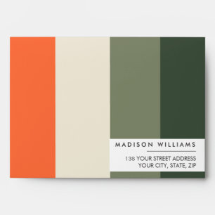 Custome Colorblock Horizontal Stripe Monogram  Env Envelope