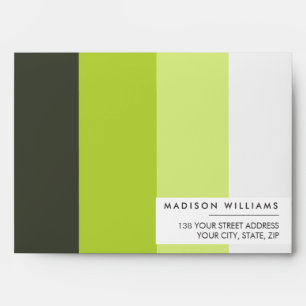 Custome Colorblock Horizontal Stripe Monogram  Env Envelope