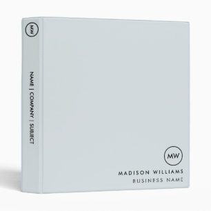 Custome Minimal Monogram 3 Ring Binder
