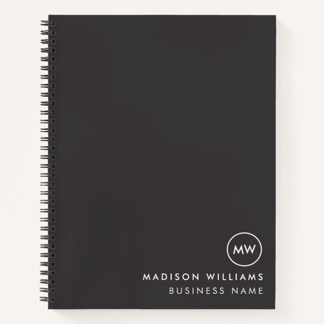 Custome Minimal Monogram  Notebook (Front)